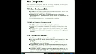What Is Java Components