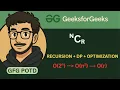 nCr Problem Simplified Pascal s Triangle Approach GFG POTD