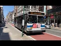 MTA NYC Bus M1 M55 X27 X28 SIM1C SIM3C SIM4C SIM33 Bus Action along Broadway in Manhattan