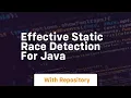 Effective static race detection for java