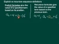 Explicit vs Recursive Sequences