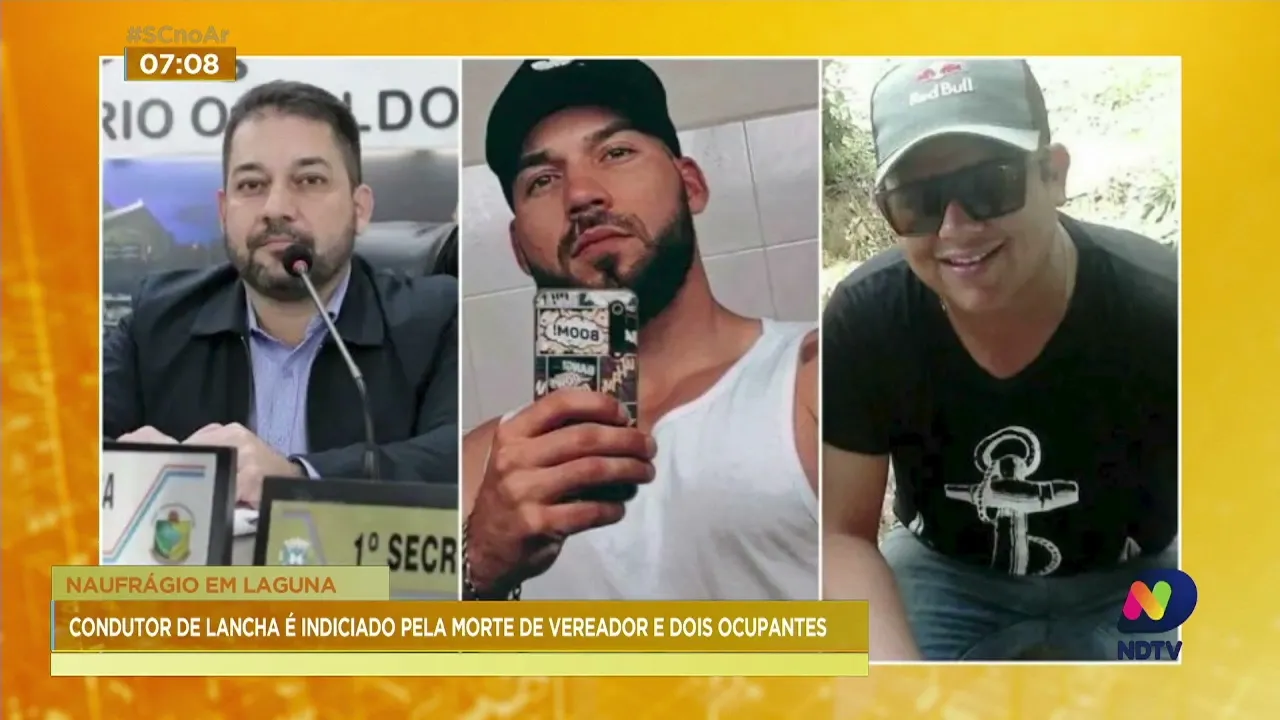 Naufrágio em Laguna: condutor de lancha é indiciado pela morte de vereador e dois ocupantes