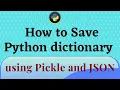 How to save dictionary to file in Python