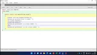 Class Xth ICSE Computer Buzz Number Program