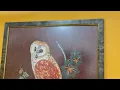 Owl Macrame Wall Hanging Handmade - 1970s