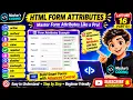How to Use HTML Form Attributes action method required readonly disabled Lecture 16 Part 01