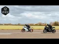 Download Lagu Ducati Panigale V2 vs Suzuki GSXR 750 - Airfield drag race | Knox armour