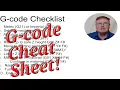 How To Write Your Own CNC Custom G-code Lesson 2 G-code Checklist and First G-Code From Scratch