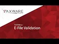 Tutorial - E-File Validation and Schema Errors