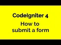 CodeIgniter 4 HMVC - How to submit a form
