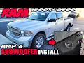 RAM 1500 2500 AMPLIFIER AMP AND SUBS HOW TO INSTALL