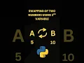 Watch How Easily You Can Swap Numbers Using a Third Variable in 30 Seconds