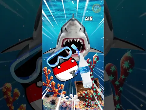 Indo Dikejar Sama HIU 😱🦈 || #countryball #parody #animasi