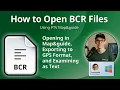 How to Open BCR Files Map guide Station List