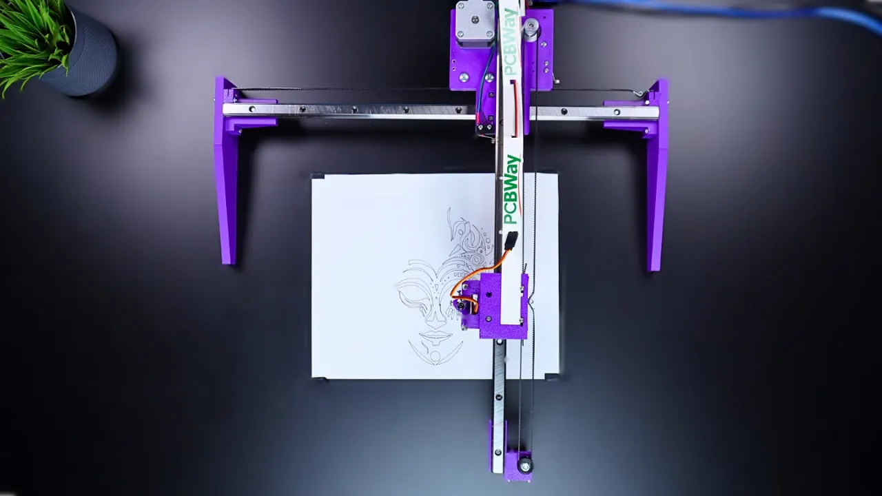 DIY 3D Printed CNC Plotter Machine with NEMA 17 Motors