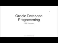 Oracle Database PLSQL - PROCEDURE