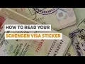 How to read a visa sticker