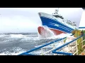 Download Lagu Ship in Storm | Fishing Trawler in Rough Seas and Massive Waves [4K]
