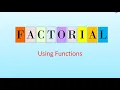 Finding Factorial Java Program Using Function ICSE