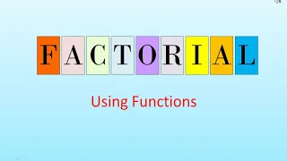 Finding Factorial Java Program Using Function ICSE