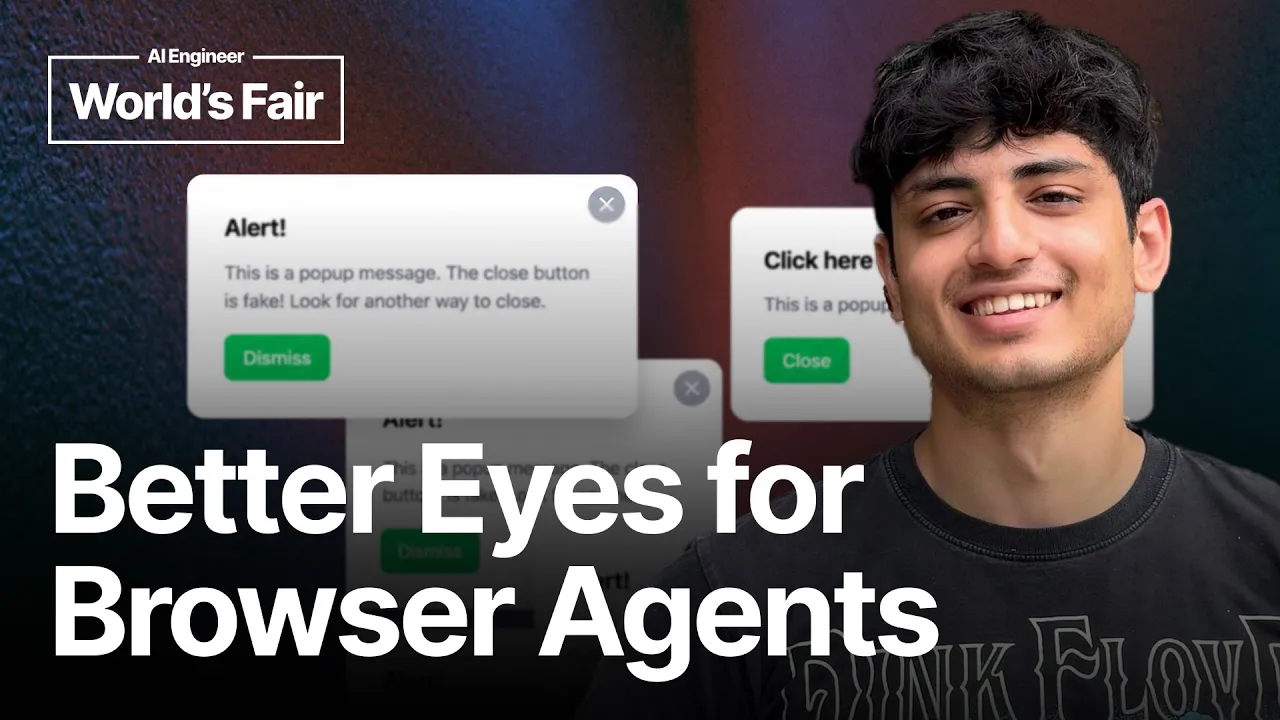 Browser Agents Don't Need Better Models. They Need Better Eyes. - Kushan Raj, ARK: video thumbnail