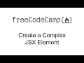 Create a Complex JSX Element - React
