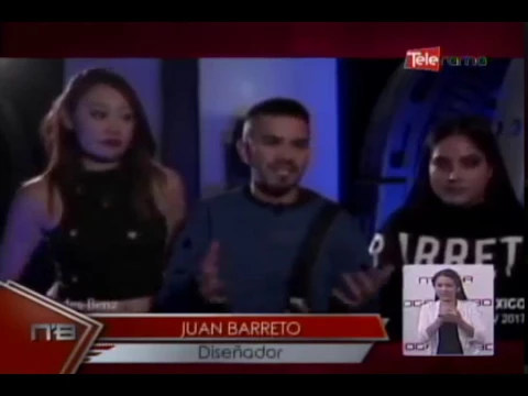 Diseñador ecuatoriano Juan Barreto en Mercedes Benz Fashion Week Mx