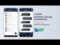 Android Chat App Development Tutorial Recent Conversations Android Studio