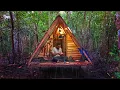 Lagu CAMPING HUJAN DERAS || MEMBANGUN RUMAH KECIL SEDERHANA UNTUK BERLINDUNG