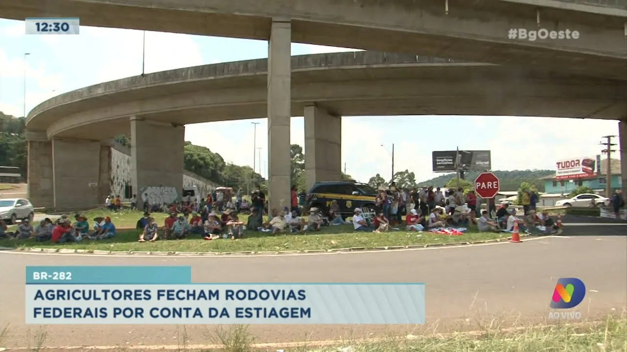 Agricultores fecham rodovias federais por conta da estiagem
