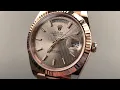 Rolex Oyster Perpetual Day-Date 40mm Everose Gold President 228235 Rolex Watch Review