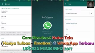 Download How to Make Text Status (Only Posts + Emoticons) in New WhatsApp - UPDATE FEATURES INFO 2017 MP3