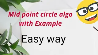 mid point algorithm computer graphics midpoint circle algorithm computer graphics hindi