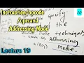 Instruction opcode operand and Addressing mode part 19