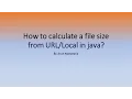 How to calculate a file size from in java