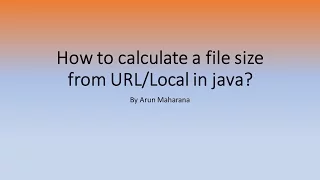How to calculate a file size from in java