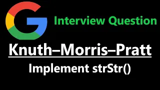 Knuth Morris Pratt KMP - Find the Index of the First Occurrence in a String