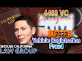 Vehicle Code 4463 VC - Jail for a fake registration sticker in California