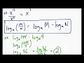 Math 30-2 Exponential and Logarithmic Functions 6 6 Laws of Logarithms