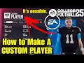 How to CREATE A PLAYER On EA College Football 25