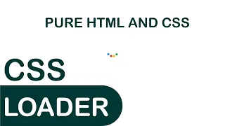 How to make a dots loader like google using HTML and CSS only