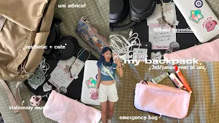 WHAT S IN MY BACKPACK 2024 uni bag tour school essentials stationary uni advice session