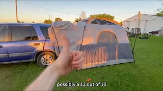 UNP SUV Camping Tent 6 Person Car Camping Tent Outdoor SUV Tailgate Tent