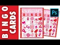 VALENTINE S BINGO CARDS HOW TO DESIGN IN PHOTOSHOP BEGINNERS STEP BY STEP TUTORIAL