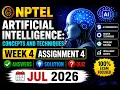 NPTEL Artificial Intelligence Concepts and Techniques Week 4 Assignment 4 Solution Quiz Jul 2026