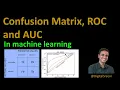 145 - Confusion matrix ROC and AUC in machine learning