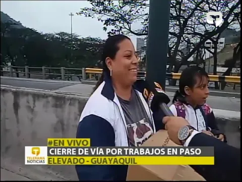 Cierre de vía por trabajos de paso elevado - Guayaquil