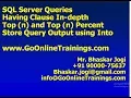 04 SQL Server Queries - Having Clause Usage of Top and Store Result Set using Into