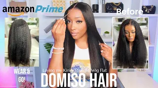 Download Amazon Prime HD Kinky Straight Wig Review | I’m Impressed! | Easy Install | Ft. Domiso Hair MP3