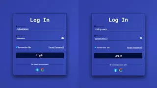 Responsive Login Form with Toggle Password Visibility Using HTML CSS and JavaScript